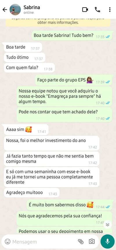 Depoimento 6 (Sabrina)